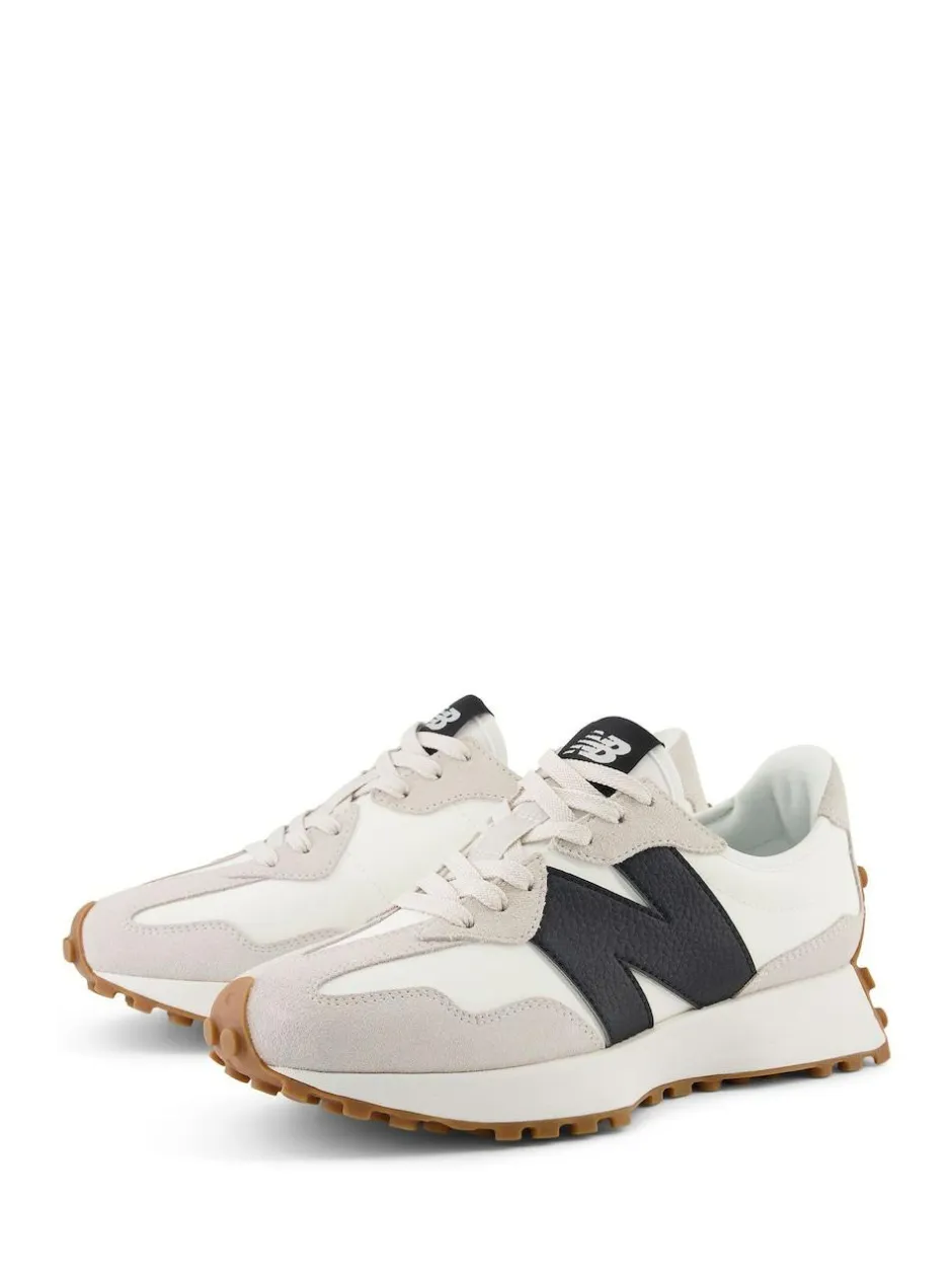 New Balance 327 Trainers Black on White Discount