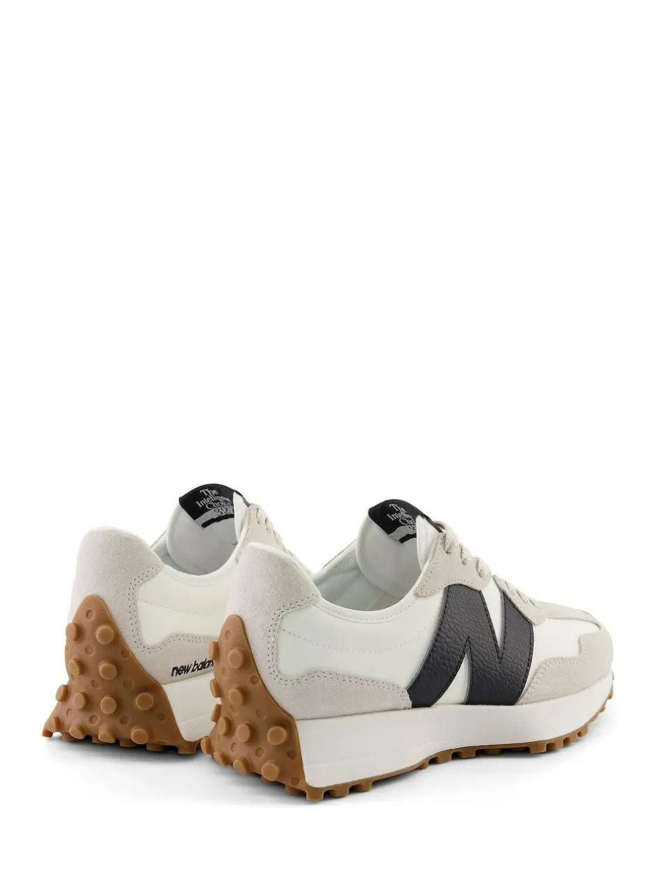 New Balance 327 Trainers Black on White Discount