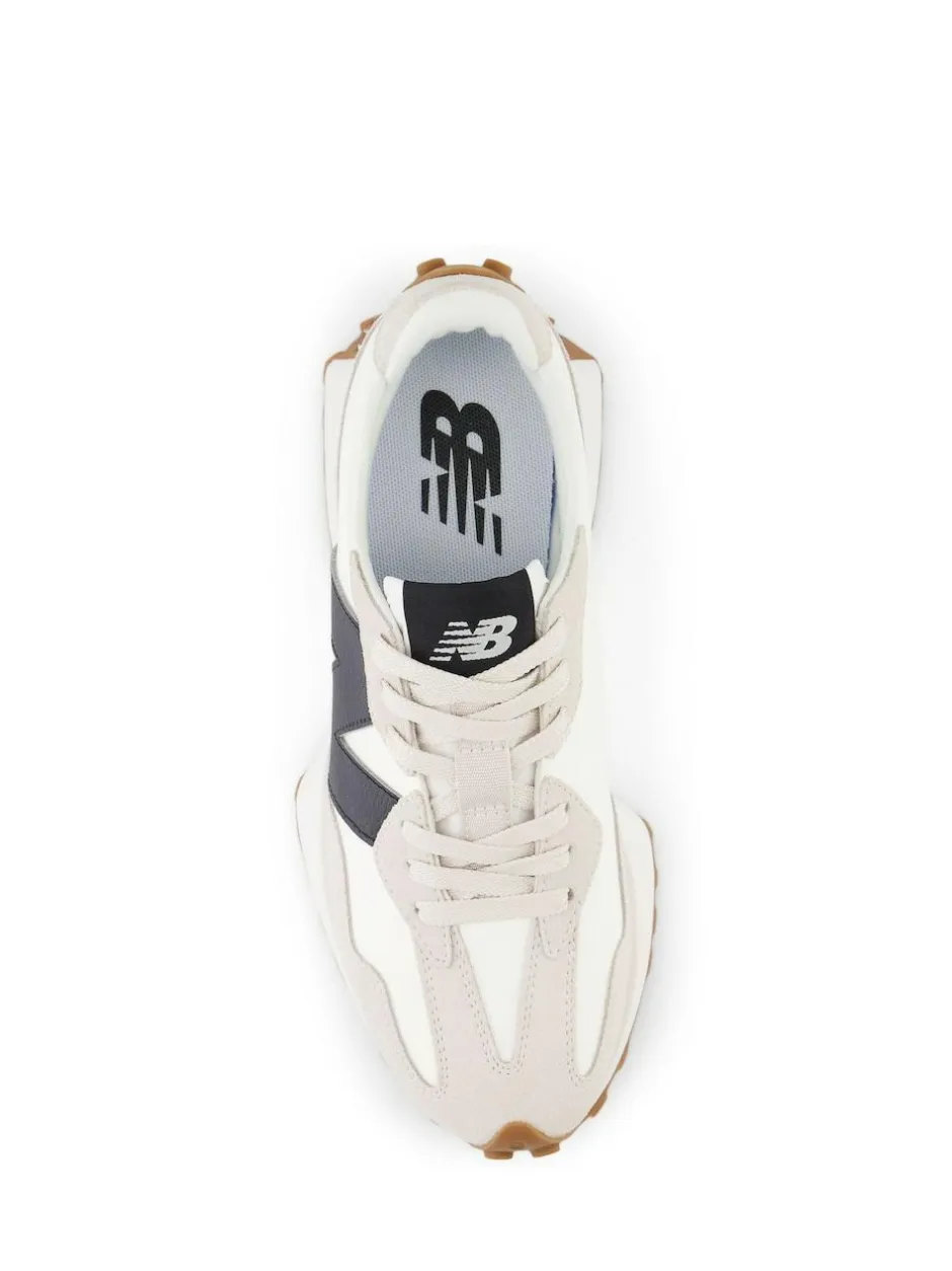 New Balance 327 Trainers Black on White Discount