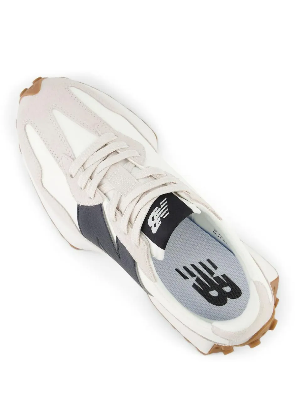 New Balance 327 Trainers Black on White Discount