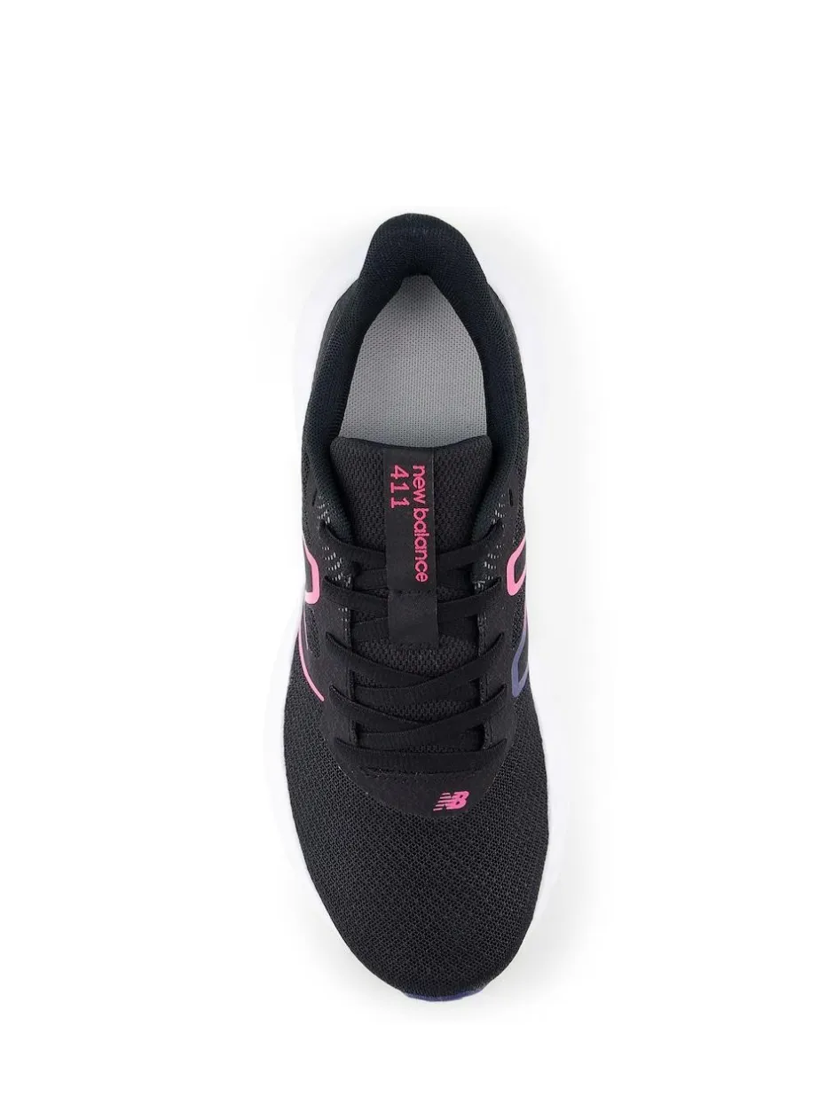 New Balance Womens 411 Trainers Black/Pink Outlet