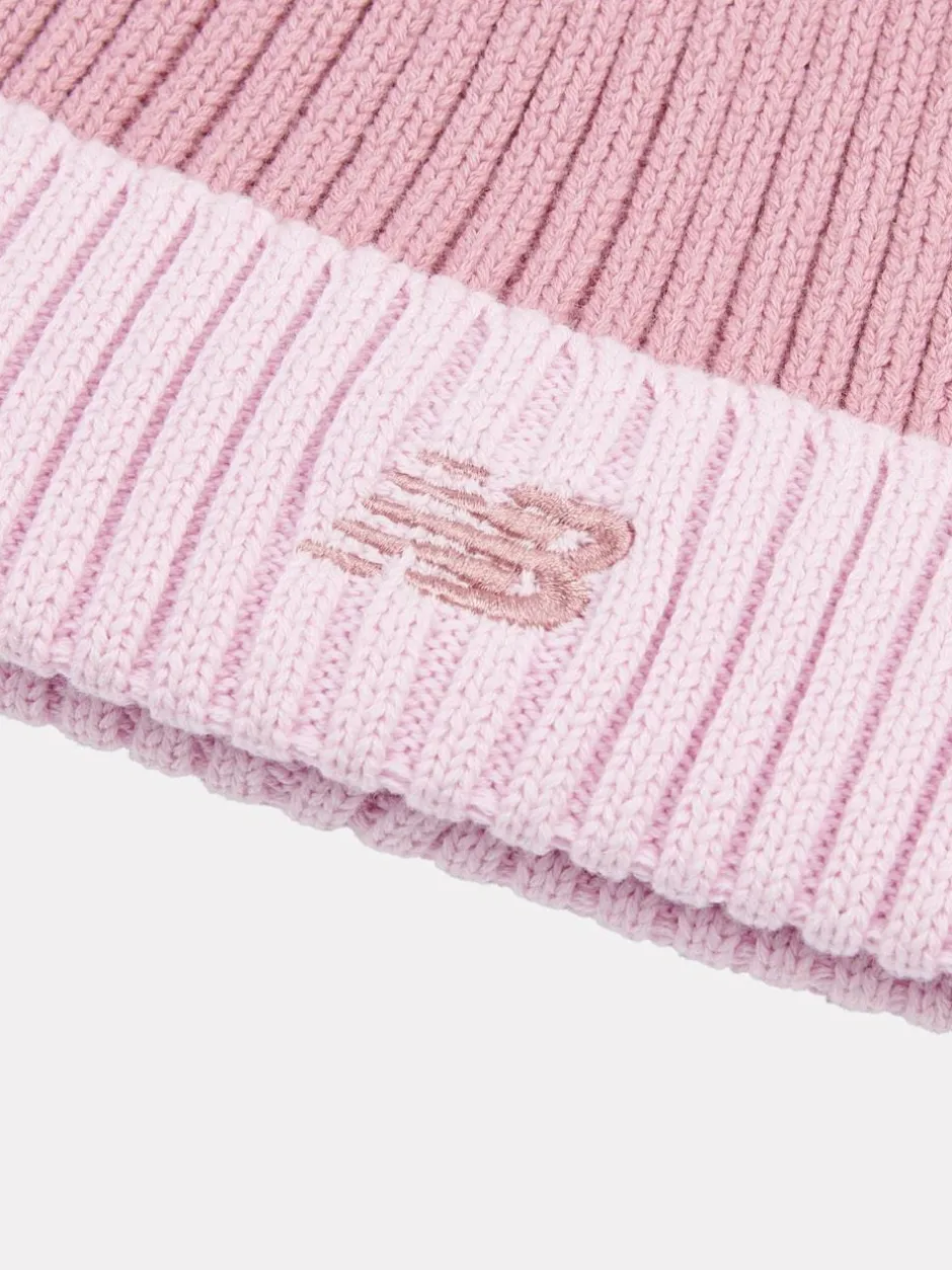 New Balance Contrast Beanie Pink Hot