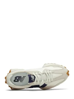New Balance White/Navy Blue 327 Trainers Hot