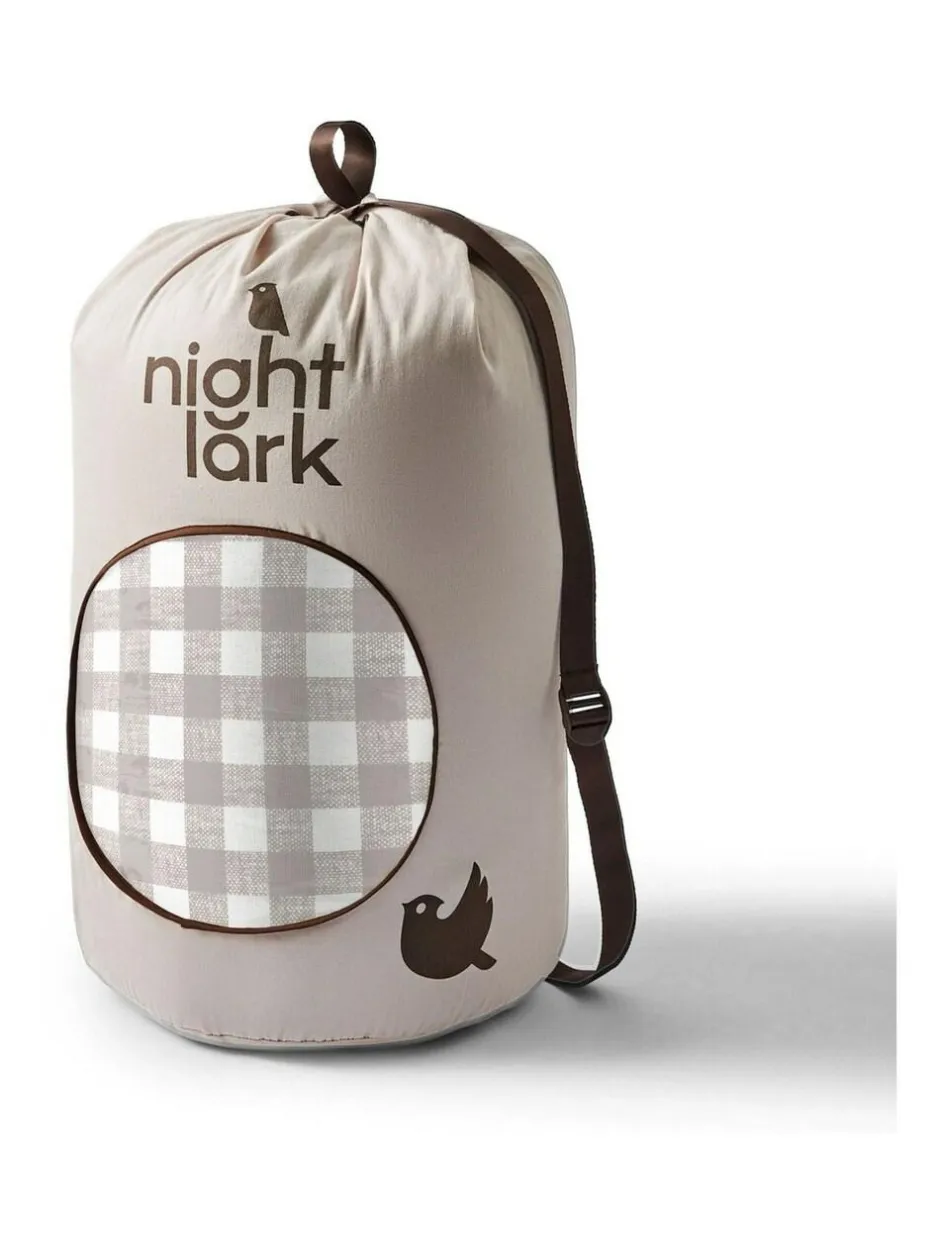 Night Lark Gingham 10.5 Tog Coverless Duvet 10.5 Tog Set Taupe Sale