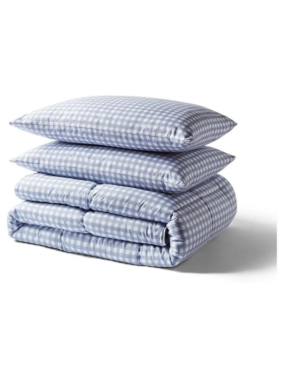 Night Lark Gingham 4.5 Tog Coverless Duvet Set Best