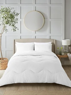 Night Lark Seersucker Coverless Duvet and Pillowcase 10.5 Tog Set Polar White Sale