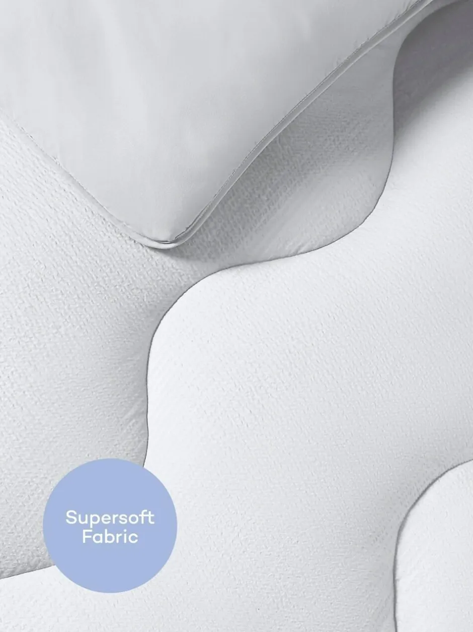 Night Lark Seersucker Coverless Duvet and Pillowcase 10.5 Tog Set Polar White Sale
