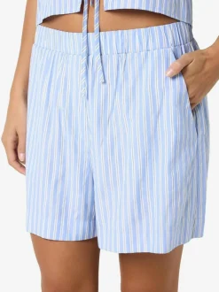 NOISY MAY Blue Stripe Shorts Clearance