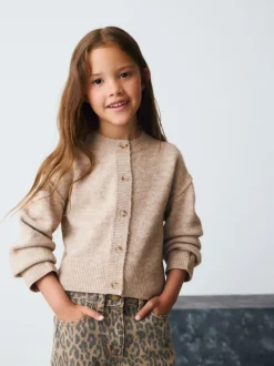 Next Oatmeal Button Up Cardigan (3-16yrs) Outlet