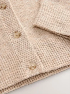 Next Oatmeal Button Up Cardigan (3-16yrs) Outlet