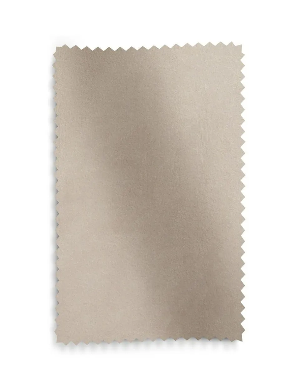 Next Oatmeal Natural Matte Velvet Pencil Pleat Blackout/Thermal Curtains Discount
