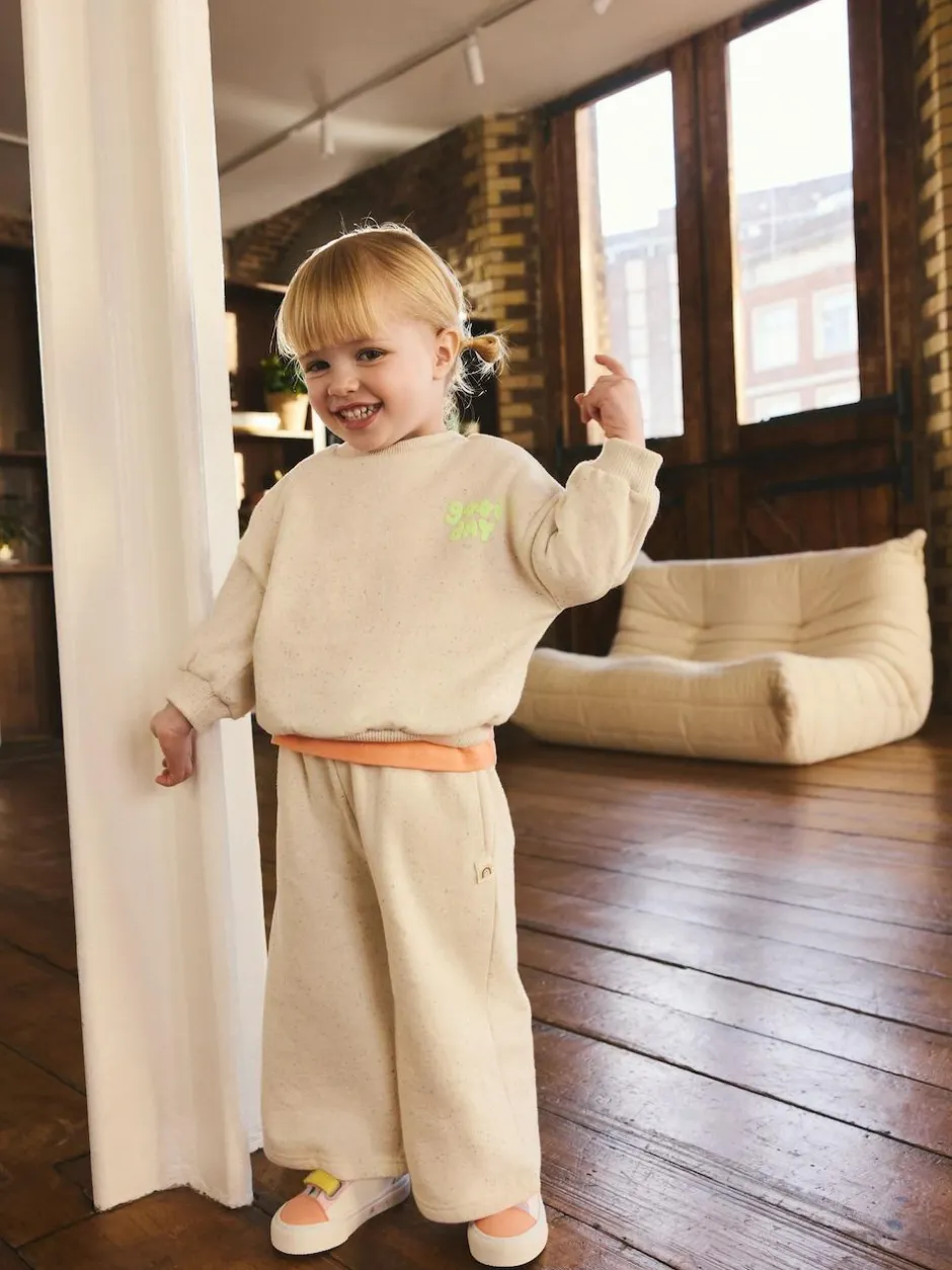 Next Crew Neck Sweatshirt (3mths-7yrs) Oatmeal Nep Good Day Outlet