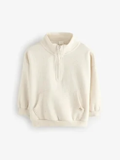 Next Oatmeal Quarter Zip Sweatshirt (3mths-7yrs)
