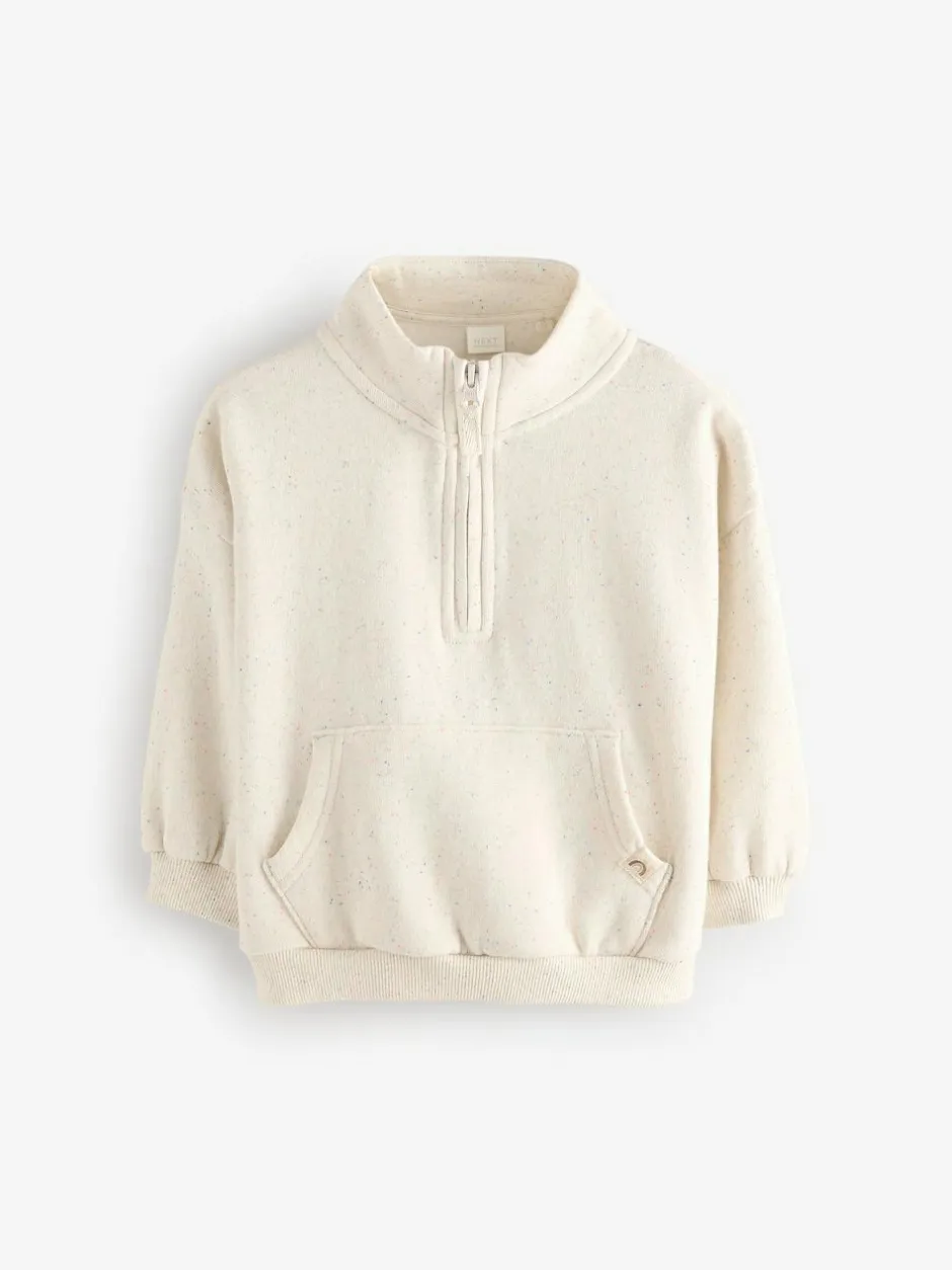 Next Oatmeal Quarter Zip Sweatshirt (3mths-7yrs)