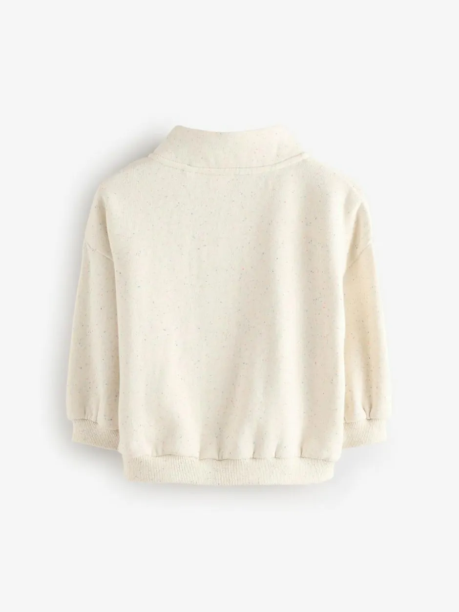 Next Oatmeal Quarter Zip Sweatshirt (3mths-7yrs)