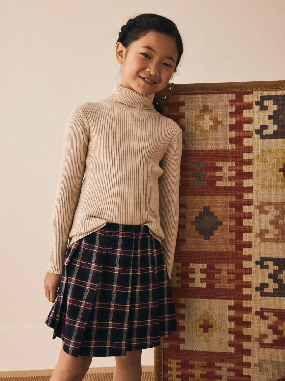 Next Roll Neck Knit Jumper (3-16yrs) Oatmeal New