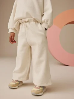 Next Oatmeal Wide Leg Sweat Joggers (3mths-7yrs) Clearance