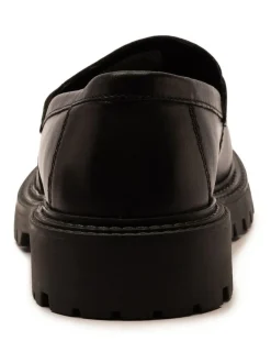 Off The Hook Black Bowie Leather Elevated Loafers Sale