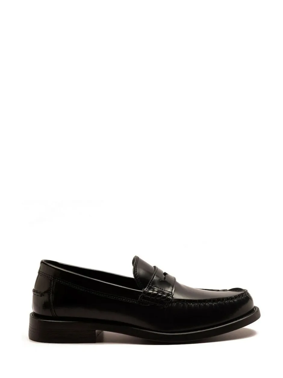 Off The Hook Monro Loafer Formal Casual Slip-On Leather Shoes Black Best
