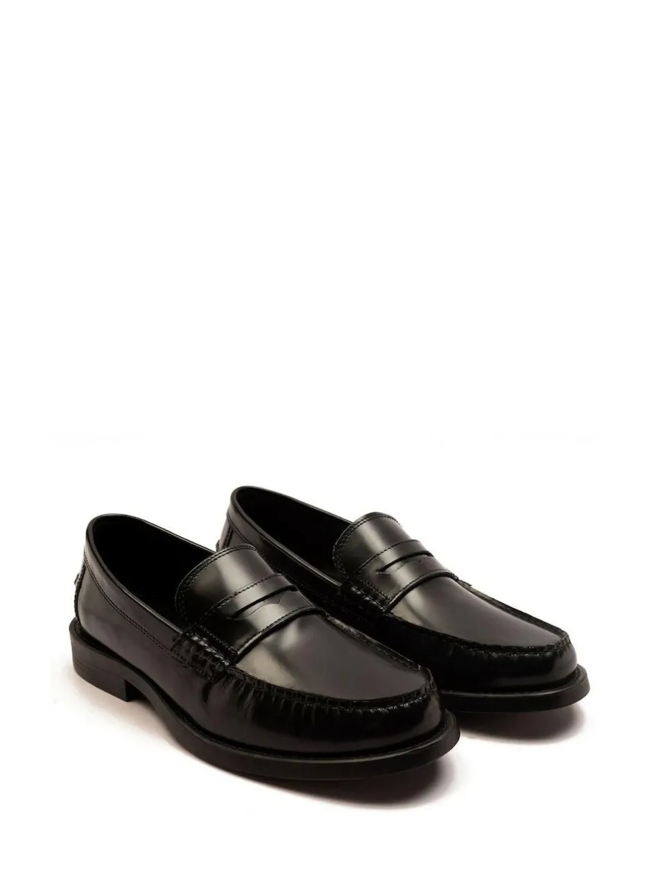 Off The Hook Monro Loafer Formal Casual Slip-On Leather Shoes Black Best