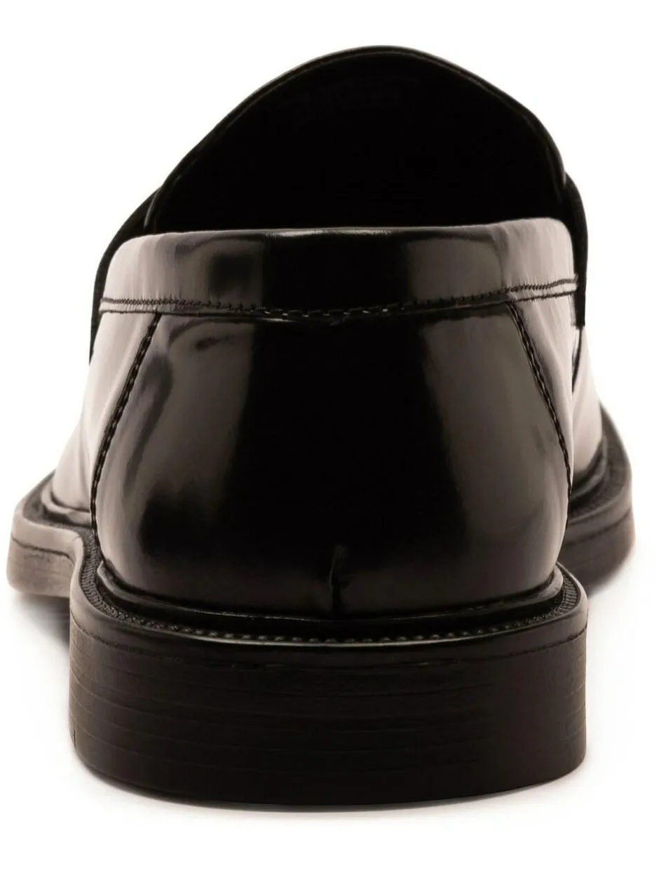 Off The Hook Black Perry Loafer Smooth Leather Shoes Hot