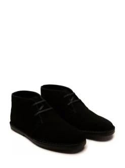 Off The Hook Sahara Suede Leather Desert Lace-Up Chukka Boots Black New
