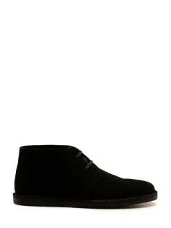 Off The Hook Sahara Suede Leather Desert Lace-Up Chukka Boots Black New