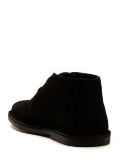 Off The Hook Sahara Suede Leather Desert Lace-Up Chukka Boots Black New