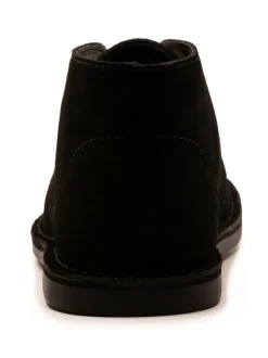 Off The Hook Sahara Suede Leather Desert Lace-Up Chukka Boots Black New
