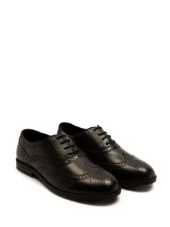 Off The Hook Waldew Leather Lace-Up Formal Brogue Shoes Black Outlet