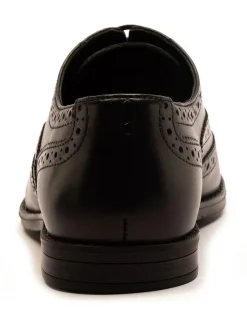 Off The Hook Waldew Leather Lace-Up Formal Brogue Shoes Black Outlet