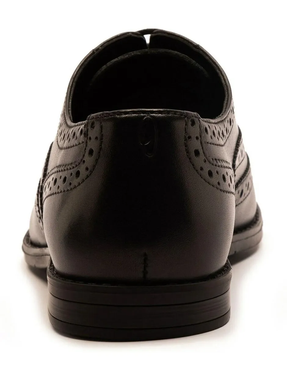 Off The Hook Waldew Leather Lace-Up Formal Brogue Shoes Black Outlet