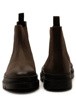 Off The Hook Brown Harrison Slip On Chelsea Leather Boots