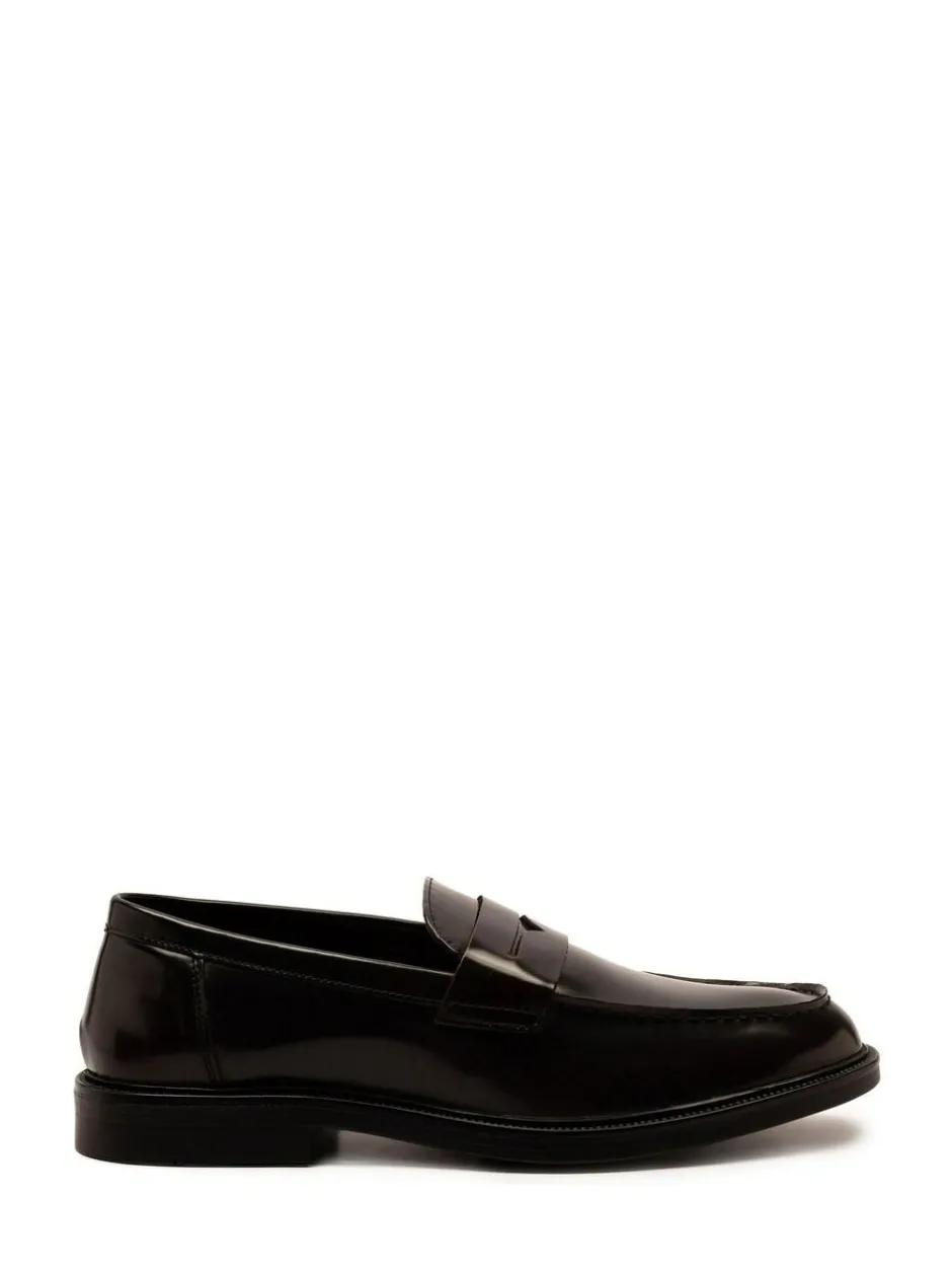 Off The Hook Brown Perry Loafer Smooth Leather Shoes Online
