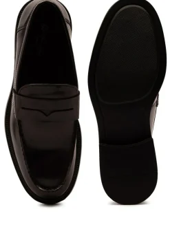 Off The Hook Brown Perry Loafer Smooth Leather Shoes Online