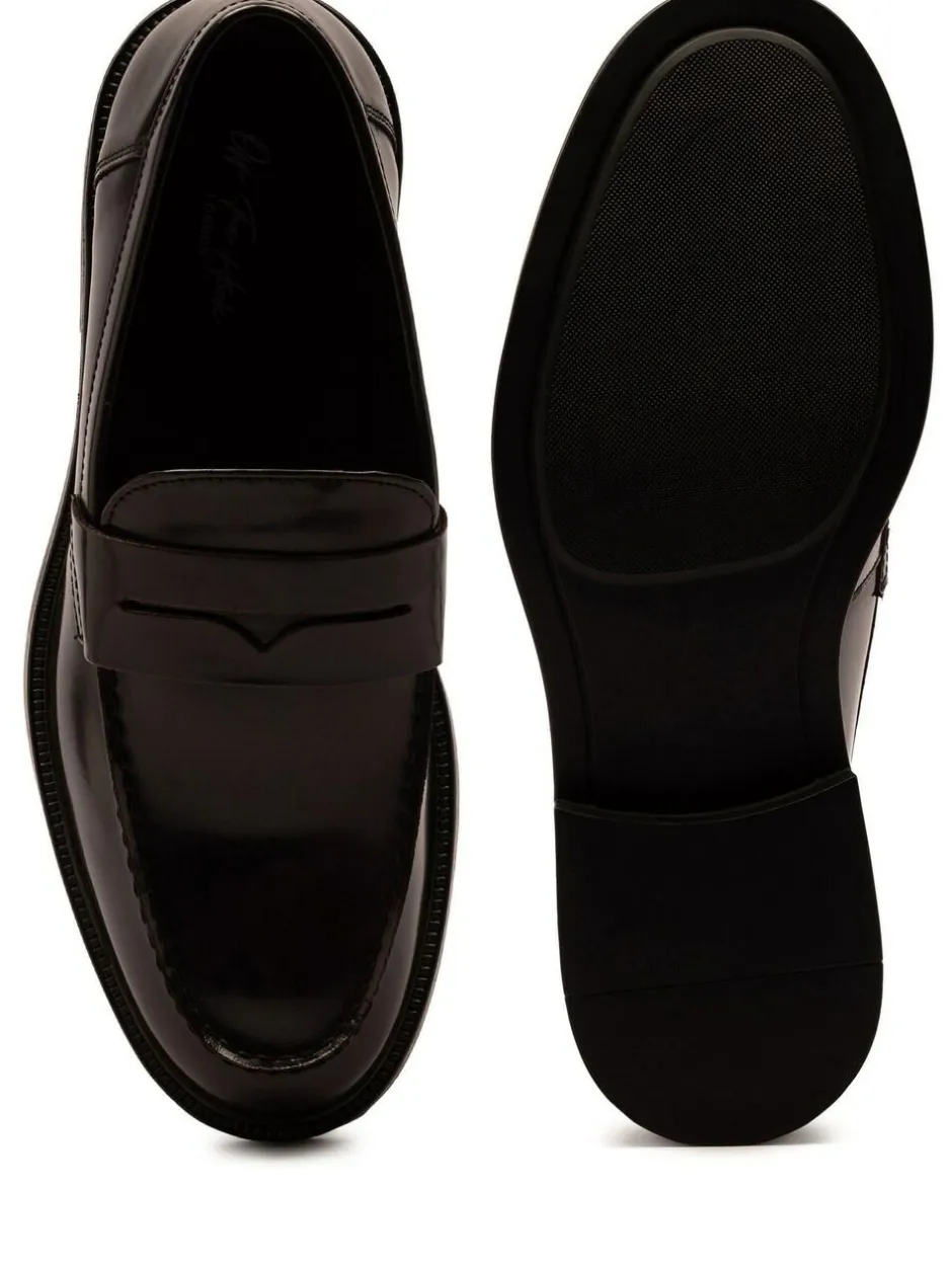 Off The Hook Brown Perry Loafer Smooth Leather Shoes Online