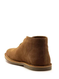 Off The Hook Sahara Suede Leather Desert Lace-Up Chukka Boots Brown Clearance