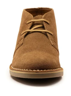 Off The Hook Sahara Suede Leather Desert Lace-Up Chukka Boots Brown Clearance