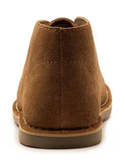 Off The Hook Sahara Suede Leather Desert Lace-Up Chukka Boots Brown Clearance