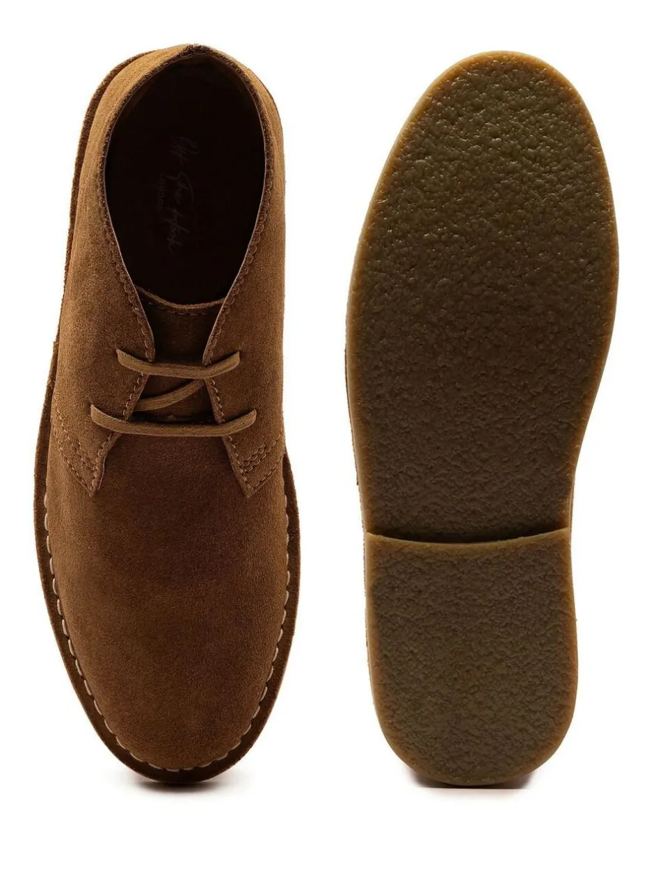 Off The Hook Sahara Suede Leather Desert Lace-Up Chukka Boots Brown Clearance