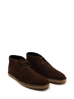 Off The Hook Sahara Suede Leather Desert Lace-Up Chukka Boots Light Brown Outlet
