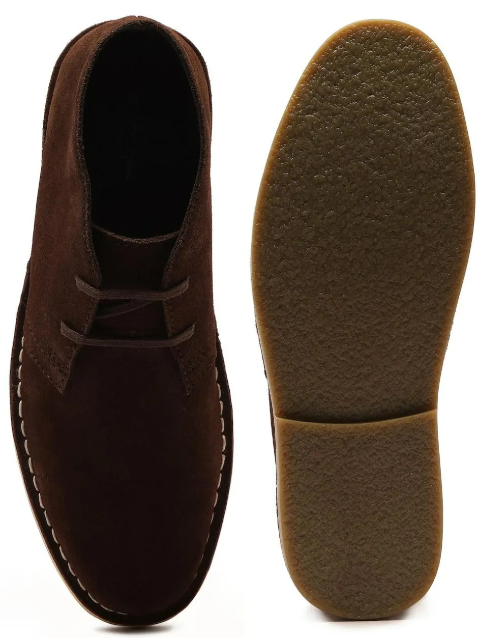 Off The Hook Sahara Suede Leather Desert Lace-Up Chukka Boots Light Brown Outlet