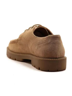 Off The Hook Harvey Suede Leather Casual Lace-Up Boat Shoes Light Brown