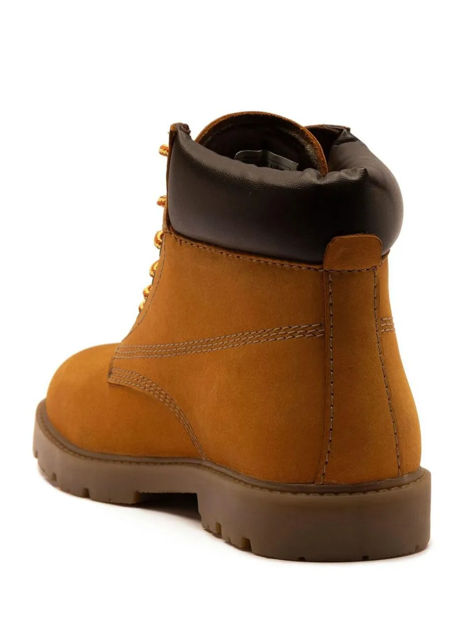 Off The Hook Solo Leather Lace Up Casual Ankle Boots Yellow