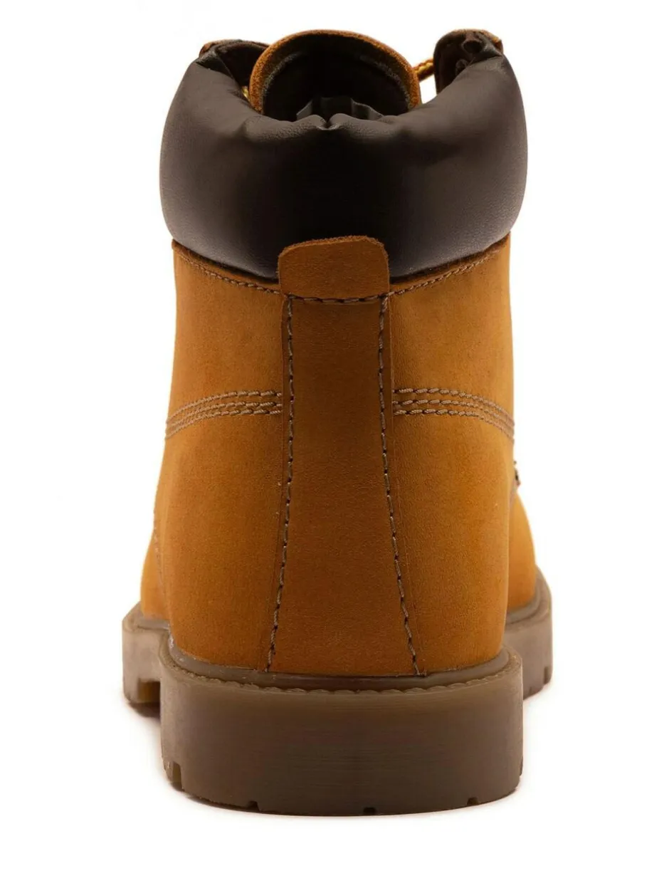 Off The Hook Solo Leather Lace Up Casual Ankle Boots Yellow
