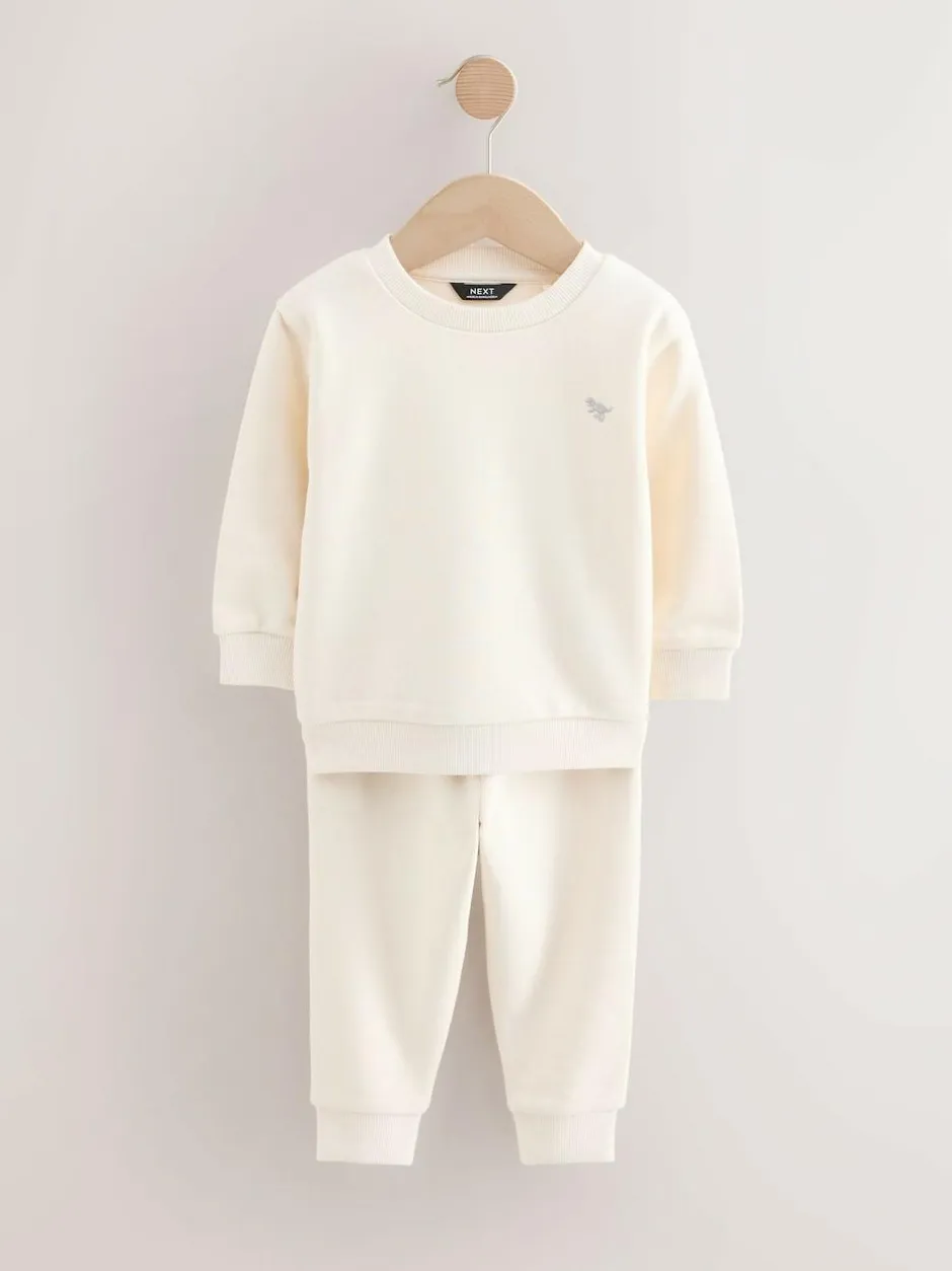 Next Sweatshirt and Joggers Set 2 Pack (3mths-7yrs) Off White/Cement Best