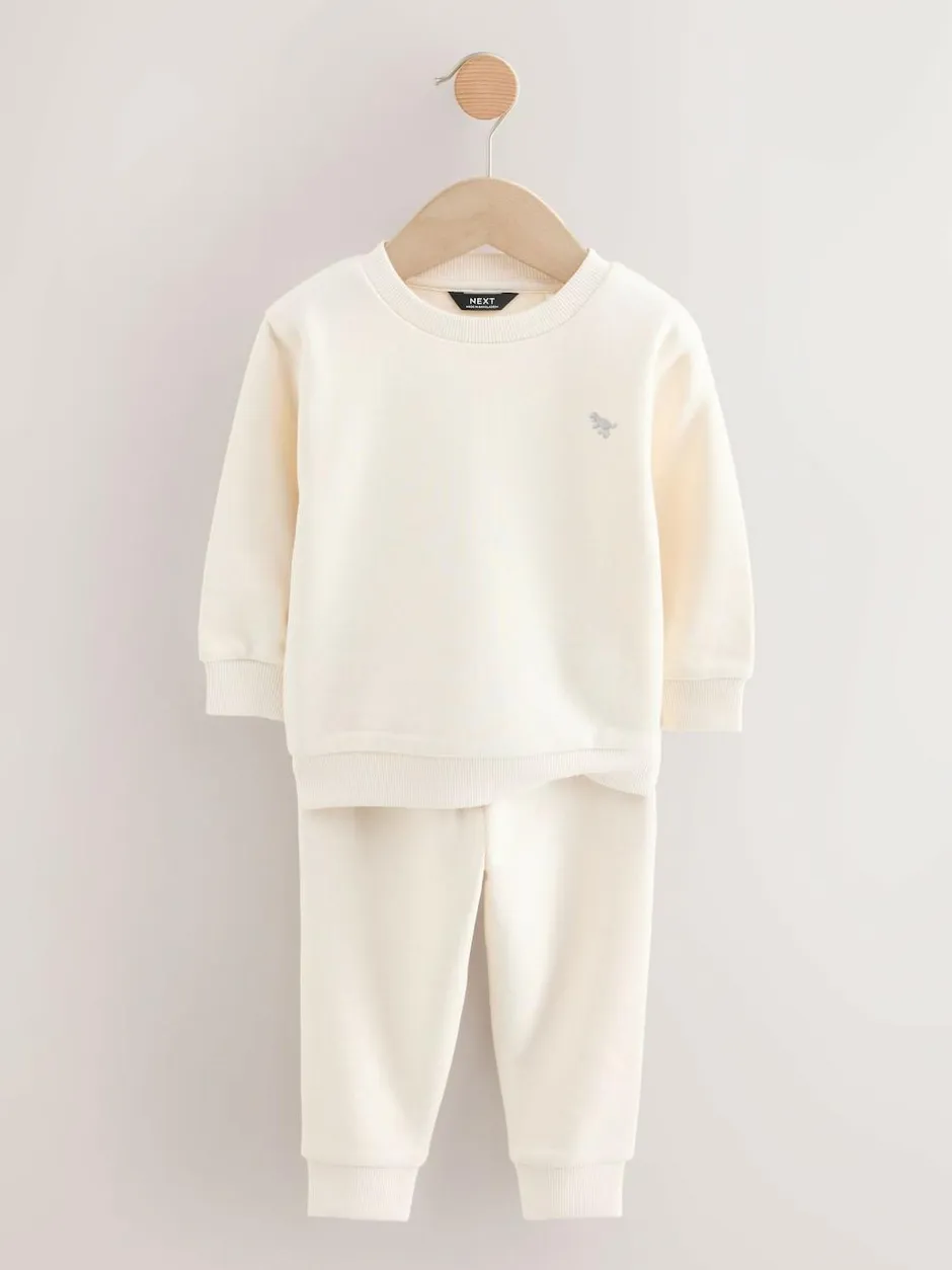 Next Sweatshirt and Joggers Set 2 Pack (3mths-7yrs) Off White/Cement Best