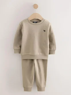 Next Sweatshirt and Joggers Set 2 Pack (3mths-7yrs) Off White/Cement Best