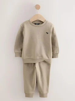 Next Sweatshirt and Joggers Set 2 Pack (3mths-7yrs) Off White/Cement Best