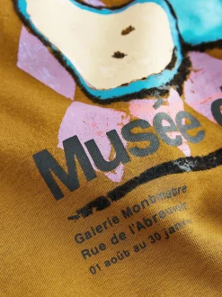 Next Cotton Rich Fruit Art Graphic Longsleeve Crewneck Sweatshirt Olive Green New